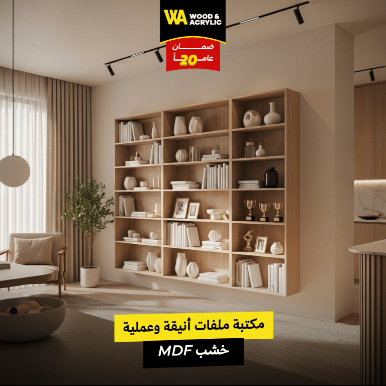 مكتبة ملفات أنيقة وعملية خشب MDF